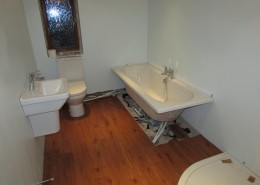 toilet during a bathroom makeover