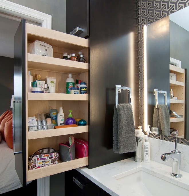 pull out bathroom storage