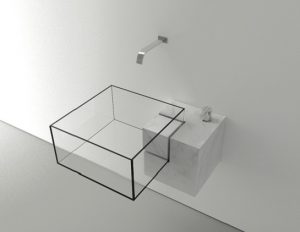 Kub glass basin