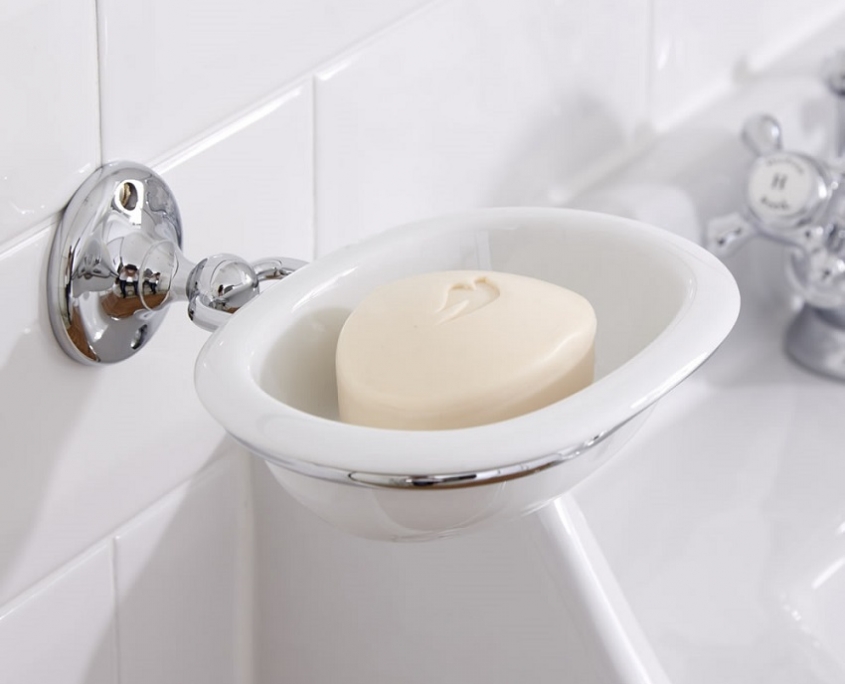 Wall mounted soap dish