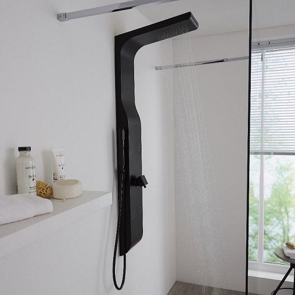 Black shower tower