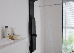 black shower tower