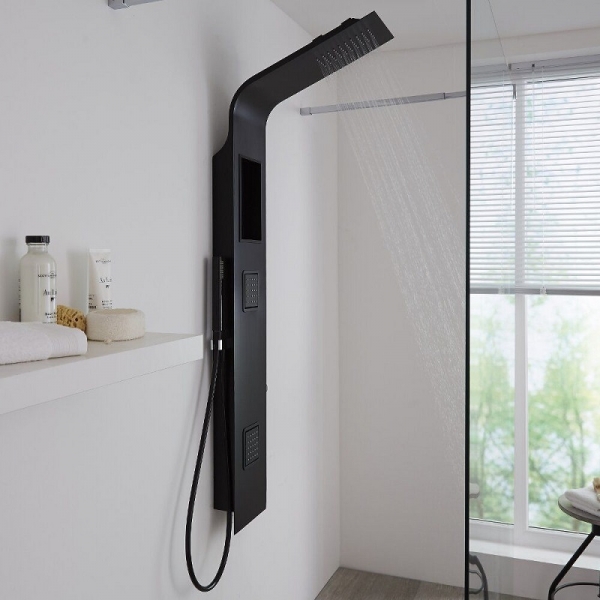 black shower tower