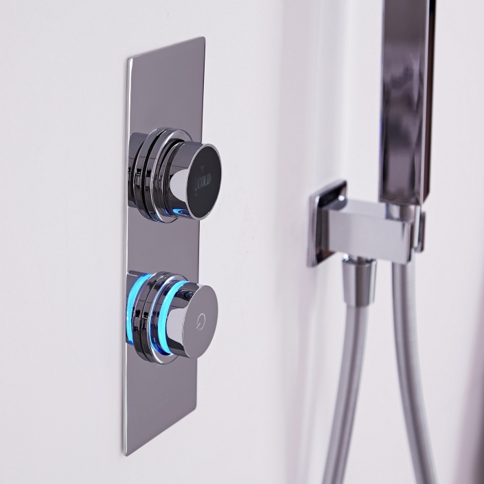 digital shower control digital shower control with blue light
