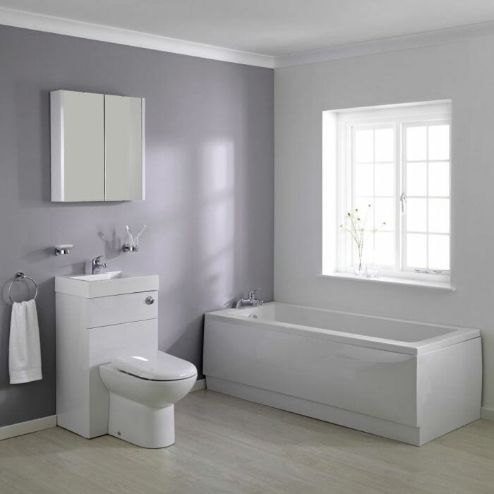 Milano WC combination unit and bathtub