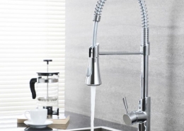 Milano Mirage Pull out kitchen tap in a modern kitchen