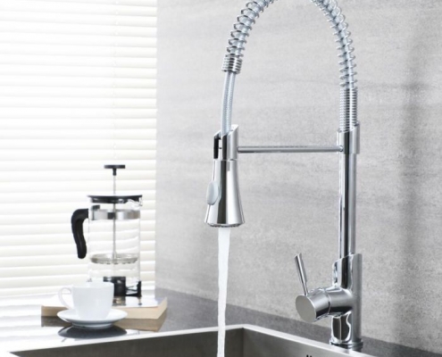 Milano Mirage Pull out kitchen tap in a modern kitchen