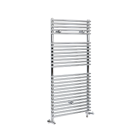 Milano Arno Dual Fuel – Chrome Bar on Bar Heated Towel Rail – 1190mm x 450mm
