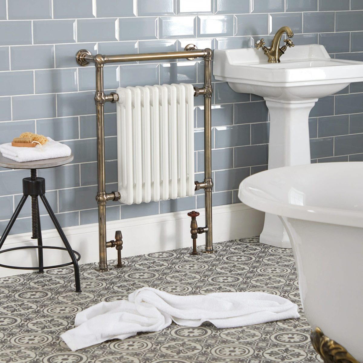 a Milano Elizabeth heated towel rail