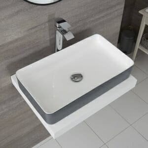 Milano Altcar grey scandi style countertop basin