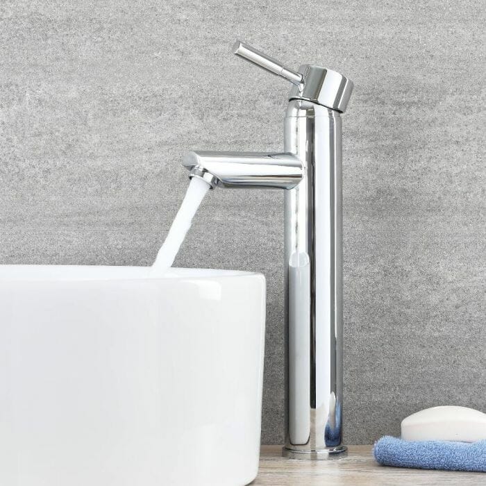 Modern Deck Mounted High Rise Mono Basin Mixer Tap