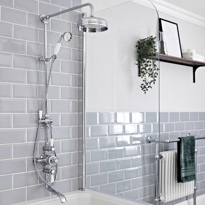 Milano Elizabeth traditional chrome shower system