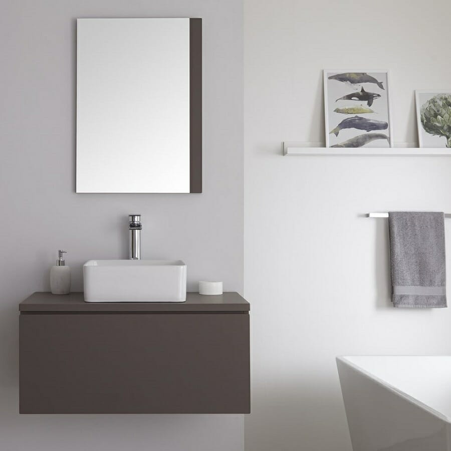 Milano Oxley Grey Wall Hung Vanity Unit