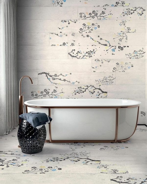Kasai Carta Sakura porcelain tiles from Tile Club