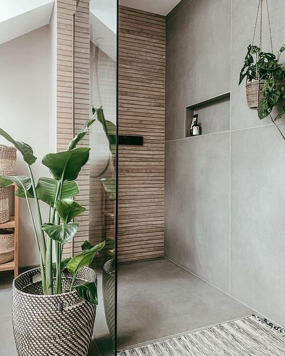 organic shower area
