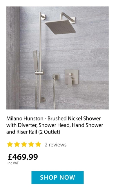 Brushed nickel shower brassware