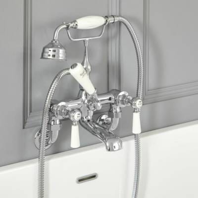 Milano Elizabeth - Traditional Wall Mounted Crosshead Bath Shower Mixer Tap
