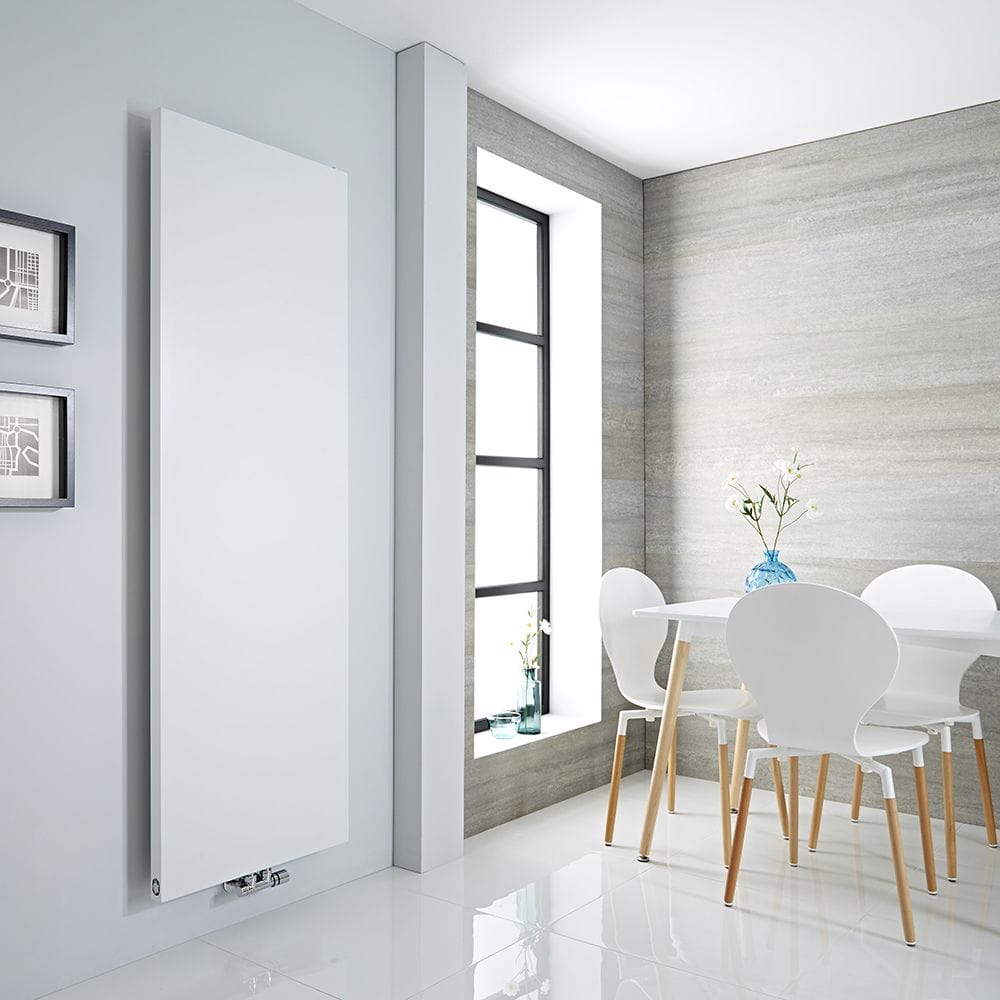 Milano Riso - White Vertical Designer Radiator - 1800mm x 600mm (Single Panel)