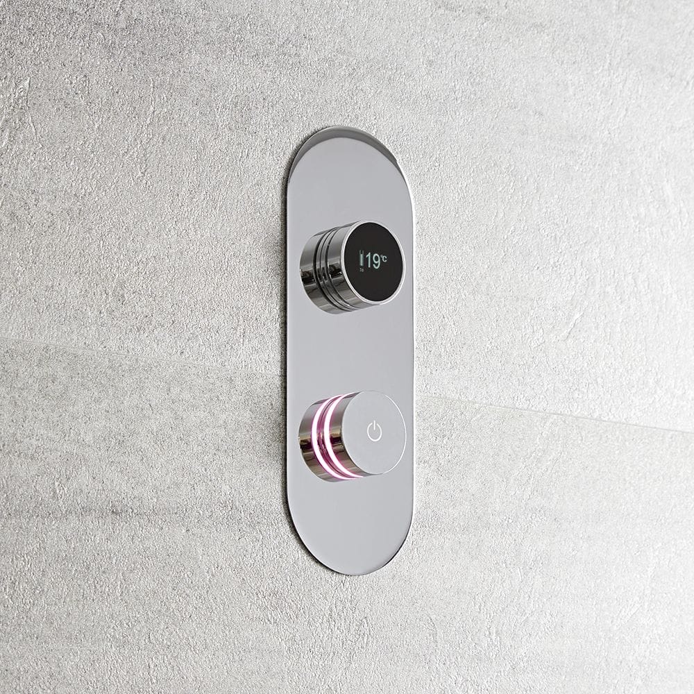 Milano Vis - 2 Outlet Twin Valve Digital Shower Control System close up