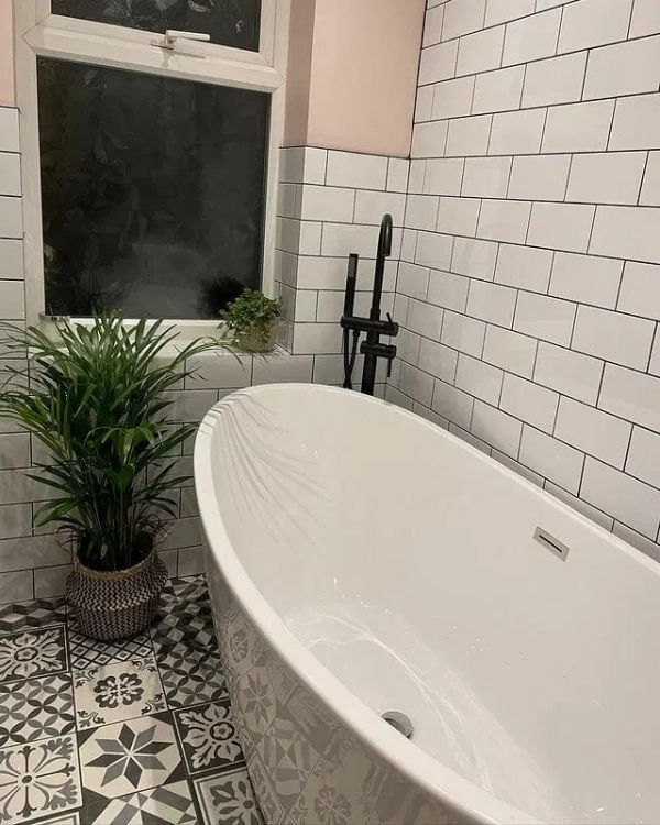 Katie's bathroom after image with updated new look